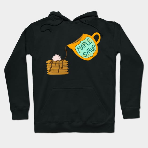 You're the maple syrup on my pancakes - pink and dark green Hoodie by Ipoole